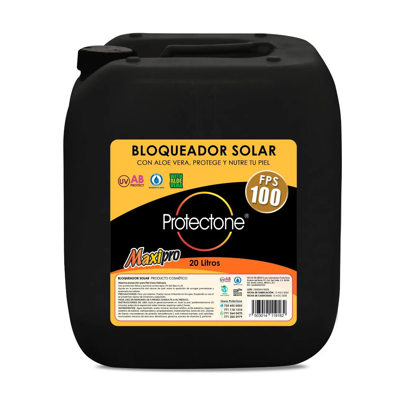 Bloqueador Solar FPS 100 – Bidón 20L