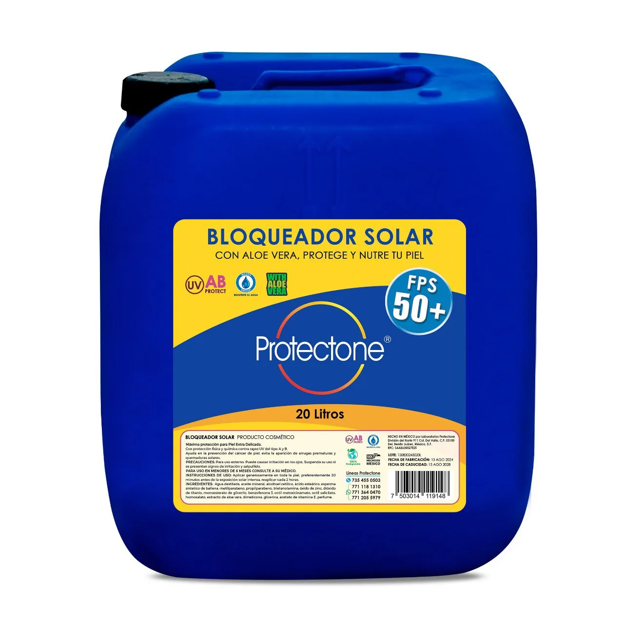 Bloqueador Solar FPS 50 – Bidón 20L